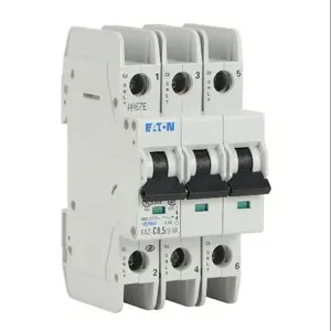 EATON FAZ-C0P5-3-NA Miniature Circuit Breaker, Current-Limiting, 0.5A, 480Y/ 277 VAC/ 96 VDC, 3-Pole, C Curve | CV6NFV