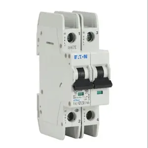 EATON FAZ-C1P5-2-NA Miniature Circuit Breaker, Current-Limiting, 1.5A, 480Y/ 277 VAC/ 96 VDC, 2-Pole, C Curve | CV6NGE