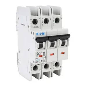 EATON FAZ-C1P5-3-NA-L Miniature Circuit Breaker, Current-Limiting, 1.5A, 240 VAC/ 96 VDC, 3-Pole, C Curve | CV6NGH