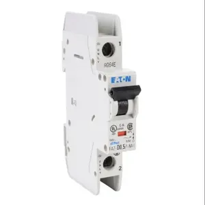 EATON FAZ-D0P5-1-NA-L-SP Miniature Circuit Breaker, Current-Limiting, 0.5A, 240 VAC/ 48 VDC, 1-Pole, D Curve | CV6NHC