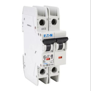 EATON FAZ-D0P5-2-NA-L Miniature Circuit Breaker, Current-Limiting, 0.5A, 240 VAC/ 96 VDC, 2-Pole, D Curve | CV6NHF