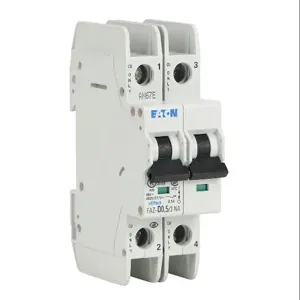 EATON FAZ-D0P5-2-NA Miniature Circuit Breaker, Current-Limiting, 0.5A, 480Y/ 277 VAC/ 96 VDC, 2-Pole, D Curve | CV6NHE