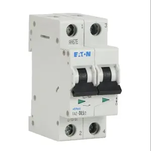 EATON FAZ-D0P5-2 Miniature Supplementary Protector, 0.5A, 480Y/ 277 VAC/ 96 VDC, 2-Pole, D Curve | CV6UXC