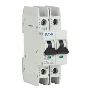 EATON FAZ-D1P5-2-NA Miniature Circuit Breaker, Current-Limiting, 1.5A, 480Y/ 277 VAC/ 96 VDC, 2-Pole, D Curve | CV6NHR