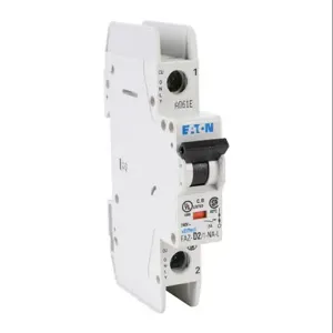 EATON FAZ-D2-1-NA-L-SP Miniature Circuit Breaker, Current-Limiting, 2A, 240 VAC/ 48 VDC, 1-Pole, D Curve | CV6NHX