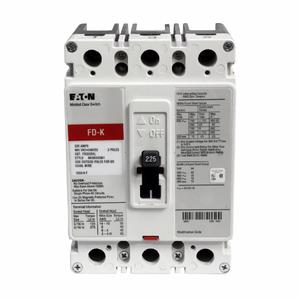 EATON FD3225-GR1 Molded Case Circuit Breaker, 240/480/600 VAC/250 VDC, 225 A, 10/18/35/65 kA Interrupt | BH9MDD