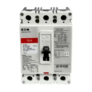 EATON FD3225LA04 C Complete Molded Case Circuit Breaker, F-Frame, Fd, Fixed Thermal | BH9MDZ