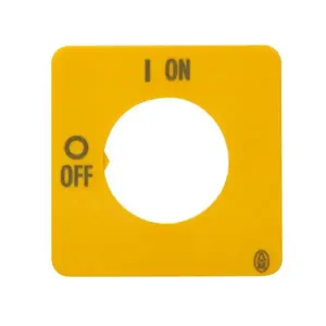 EATON FS908GE-T0 Rotary Disconnect Emergency Stop Front Platetop Front Plate, Yellow | BH9RDU