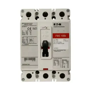 EATON FWCF3025VL C Complete Molded Case Circuit Breaker, F-Frame, Fwcf, Complete Breaker | BH9RVT