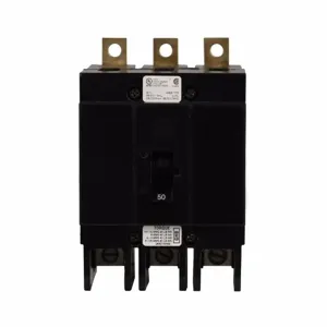 EATON GHB3050-GR1 Molded Case Circuit Breaker, 240/277/480Y VAC/125/250 VDC, 50 A, 14/65 kA Interrupt | BH9UZA