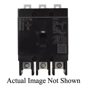 EATON GHB3100-GR1 Molded Case Circuit Breaker, 240/277/480Y VAC/125/250 VDC, 100 A, 14/65 kA Interrupt | BH9VAN