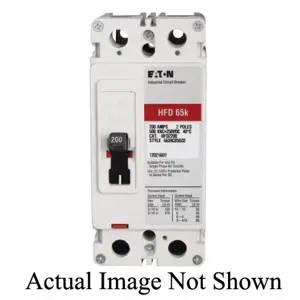 EATON HFD2015-GR1 Molded Case Circuit Breaker, 240/480/600 VAC/250 VDC, 15 A, 22/25/65/100 kA Interrupt | BH9XNE