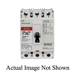 EATON HFD3080-GR1 Molded Case Circuit Breaker, 240/480/600 VAC/250 VDC, 80 A, 22/25/65/100 kA Interrupt | BH3BGX