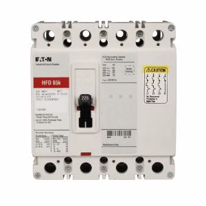 EATON HFD4225 C, F-Frame Molded Case Circuit Breaker, 225A, Four-Pole | BH3BVK