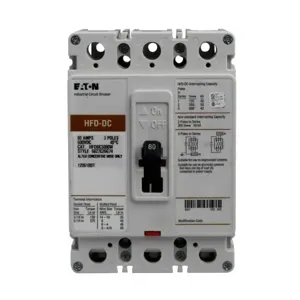 EATON HFDDC3090L C Dc/Pvgard Complete Molded Case Circuit Breaker-Frame, Hfd, Complete Breaker | BH3BZA