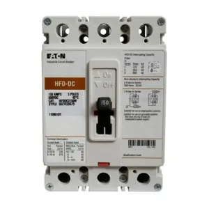 EATON HFDDC3150W C Dc/Pvgard Complete Molded Case Circuit Breaker, F-Frame, Hfd, Complete Breaker | BH3CAG