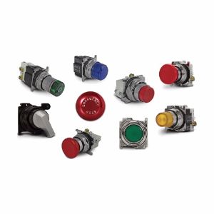 EATON 10250T197HLRG2A Pushbutton, 2 Watertight And Oiltight, St And ard Actuator, Led, Full Voltage | BJ4UDT