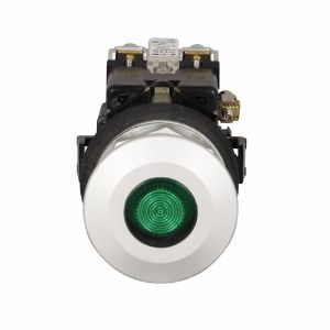 EATON HT8FBGF7 Watertight/Oiltight Push-Pull Units, St And ard Actuator, Green, Illuminated, Green, Led | BH3MNX 12K601