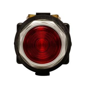 EATON HT8GDRF3 Pushbutton, Extended, Red Actuator, Chrome Bezel, Illuminated | BH3NKF 12J255