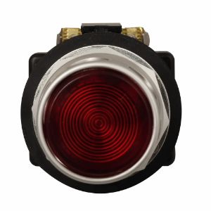 EATON HT8GDRABV3 Pushbutton, Extended, Red Actuator, Chrome Bezel, 1No-1Nc | BH3NJG