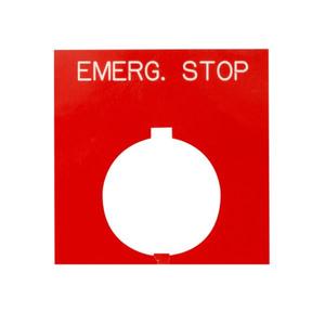 EATON HT8LP34 Ht800 Pushbutton Legend Plate, Ht800, Watertight And Oiltight Legend Plate, Red | BH3NYJ