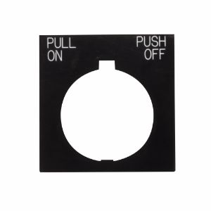 EATON HT8PP5 Ht800 Pushbutton Legend Plate, Ht800, Watertight And Oiltight Legend Plate, Black | BH3PAP 14A132