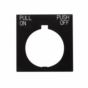 EATON HT8PP5 Ht800 Pushbutton Legend Plate, Ht800, Watertight And Oiltight Legend Plate, Black | BH3PAP 14A132