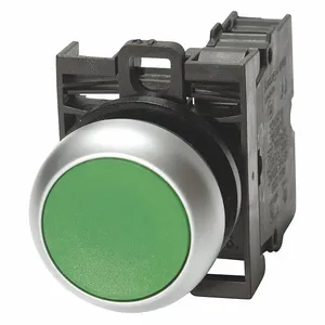 EATON M22-D-G-K10 PushbuttonPushbutton, Green Actuator, Silver Bezel, 1No, Ip67 | BH4REV