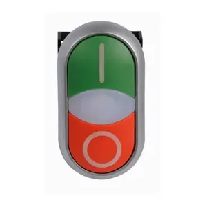 EATON M22-DDL-GR-X1-X0 Pushbutton, 22.5 Mm, Extended, Momentary, Illuminated, Bezel: Silver | BH4RDH 30XF01