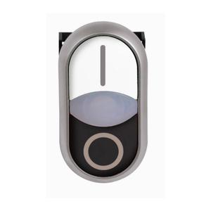 EATON M22-DDL-WS-X1-X0 Pushbutton, 22.5 Mm, Extended, Momentary, Illuminated, Bezel: Silver | BH4REB