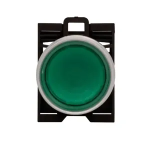 EATON M22-DGL-G Modular Pushbutton Operator, Rqm-Titan, Flush, Green Actuator, Silver Bezel | BH4RFH