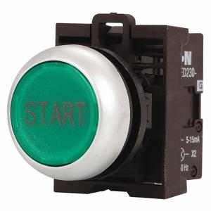 EATON M22-DL-R-GB0 Illuminated Pushbutton, 22.5mm Size, Momentary, Red, Flush Button | CJ2NZC 60JM73