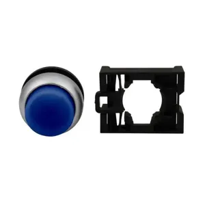 EATON M22-DRLH-B M22 Modular Pushbutton, 22.5 Mm, Extended, Maintained, Illuminated, Bezel: Silver | BH4RMH 60JM80