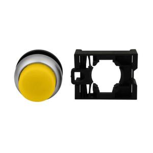 EATON M22-DRLH-Y M22 Modular Pushbutton, 22.5 Mm, Extended, Maintained, Illuminated, Bezel: Silver | BH4RMF 60JM84