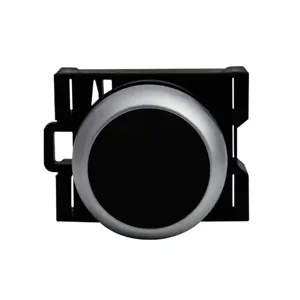 EATON M22-D-S Pushbutton, Black Actuator, Silver Bezel, Ip67, Ip69K, Non-Illuminated | BH4RNN