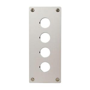 EATON M22-E4 M22 Pushbutton Mounting Plate, M22 Modular Pushbutton Aluminum Flush Mounting Plate | BH4RPU