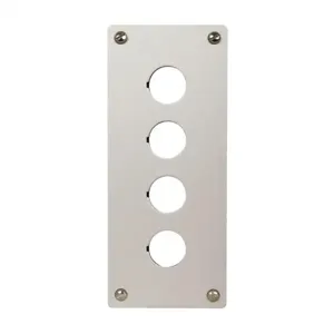 EATON M22-E4 M22 Pushbutton Mounting Plate, M22 Modular Pushbutton Aluminum Flush Mounting Plate | BH4RPU