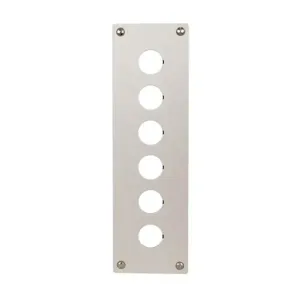 EATON M22-E6 M22 Pushbutton Mounting Plate, M22 Modular Pushbutton Aluminum Flush Mounting Plate | BH4RQD