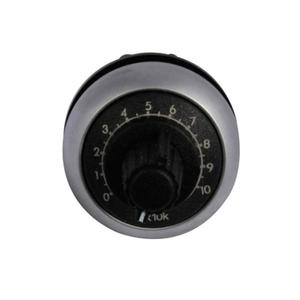 EATON M22-R100K M22 Potentiometer, 22.5 mm, Knopf, Blende: Silber, Schwarz, IP67, IP69K, Nema 4X | BH4TUJ 30XF06