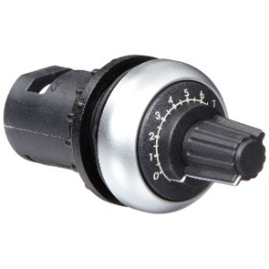 EATON M22-R10K M22 Potentiometer, 22.5 mm, Knopf, Blende, Silber, Schwarz | BH4TUT