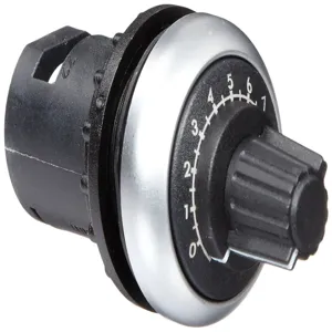 EATON M22-R10K M22 Potentiometer, 22.5 Mm, Knob, Bezel, Silver, Black | BH4TUT