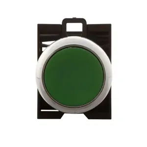 EATON M22M-D-G-K10 Pushbutton, M22, 22.5 Mm, Non-Illuminated, Metal, Momentary, Green, 1No, Nema 4X | BH4RWG 30XE70