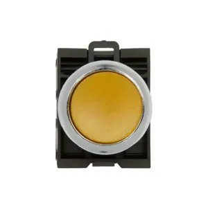 EATON M22M-DL-Y-K11-W Pushbutton, 22.5 Mm, Illuminated, Metal, Flush Momentary, Yellow, 1No-1Nc | BH4TAD