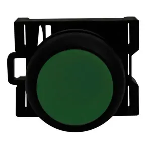 EATON M22S-D-G Pushbutton, Green Actuator, Black Bezel, Ip67, Ip69K, Non-Illuminated | BH4TWP