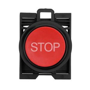 EATON M22S-DR-GB0 Drucktaster, Stopp, rotes Betätigungselement, schwarze Blende, IP67, IP69K, nicht beleuchtet | BH4UAD