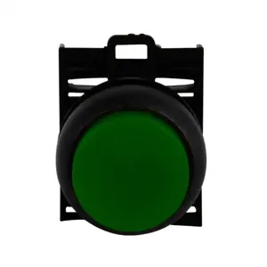 EATON M22S-DLH-G Pushbutton, 22.5 Mm, Extended, Momentary, Illuminated, Bezel: Black | BH4TYT