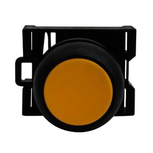 EATON M22S-DY Drucktaster, gelbes Betätigungselement, schwarze Blende, IP67, IP69K, nicht beleuchtet | BH4UDD
