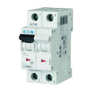 EATON PLSM-C40/2-AU Hochwertiger Miniatur-Leistungsschalter, 230/400 VAC, 40 A, 10 kA Unterbrechung, 2 Pole | BH6JHB