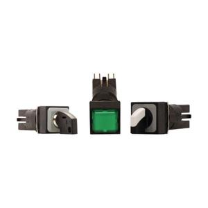 EATON Q25S3R-A6 Pushbutton Key Operated Switch, 25 X 25 Mm Faceplate, Non-Illuminated, Black | BH6LPW