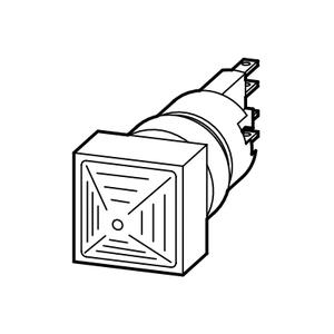 EATON Q18LH-WS/WB Beleuchtete Drucktaster-Anzeigeleuchte mit Glühlampe, 24 VAC/VDC, erweiterte Montage | BH6LFJ
